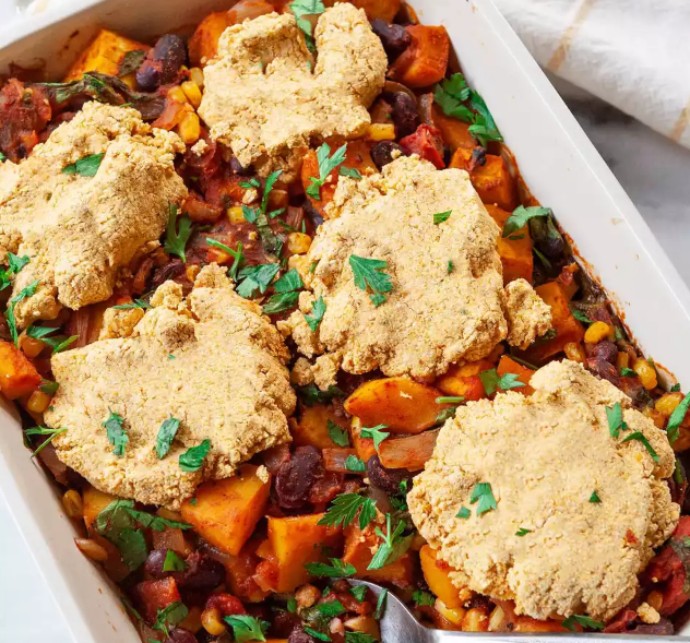 Three Sisters Casserole with Cornbread Topping