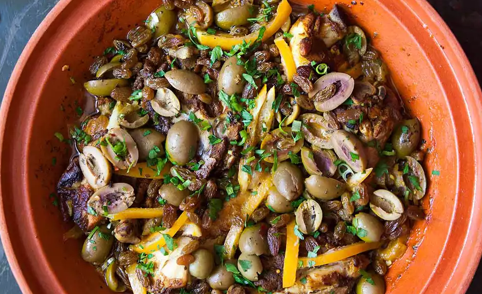 Moroccan Chicken with Lemon and Olives