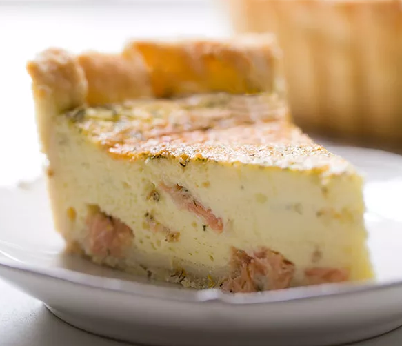 Smoked Salmon, Dill, and Goat Cheese Quiche