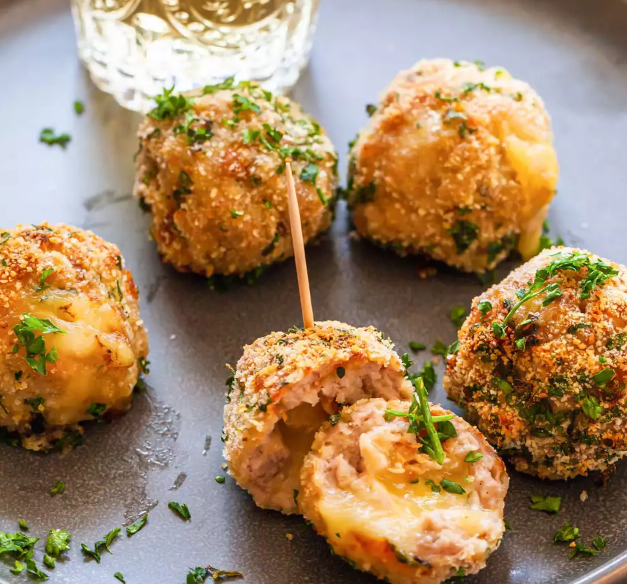 Camembert-Stuffed Sausage Balls