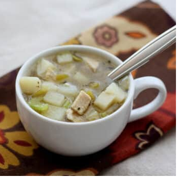 Green Chile Chicken and Potato Soup