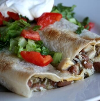 Chicken and Bean Burritos