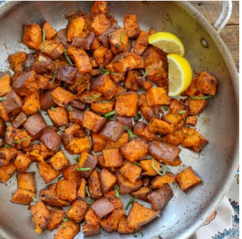 Roasted Sweet Potatoes with Lemon Butter Sauce