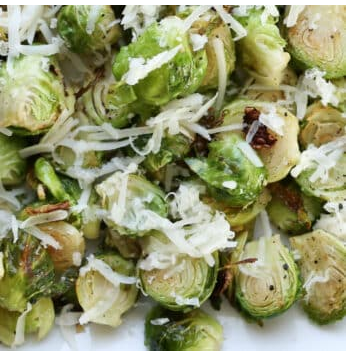 Crispy Brussels Sprouts with Asiago Cheese