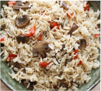 Mushroom and Pepper Rice Pilaf