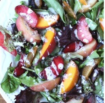 Stone Fruit Salad with Poppyseed Dressing