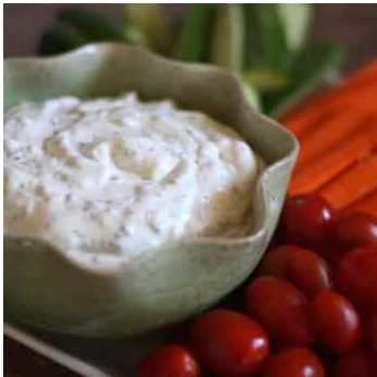 Homemade Ranch Dip with Fresh Herbs