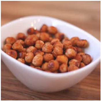 Sweet and Spicy Roasted Chickpeas