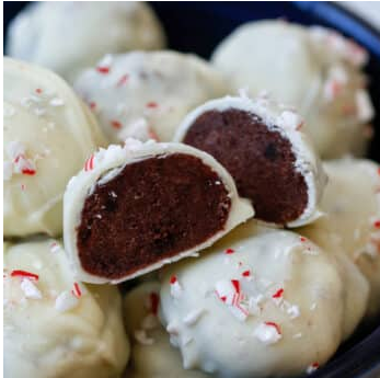 Peppermint Bark Cake Balls