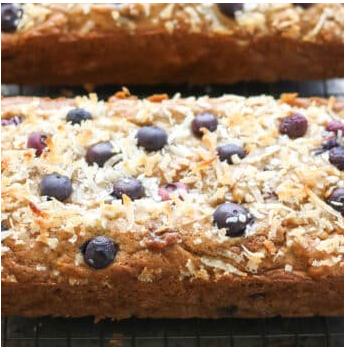 Blueberry Coconut Banana Bread