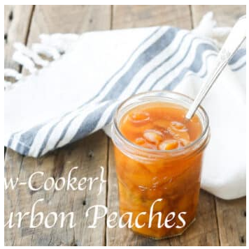 {Slow Cooker} Bourbon Peaches