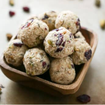 Cranberry Pistachio Cookie Dough Bites