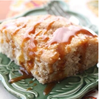 Apple Spice Cake with Salted Caramel Sauce