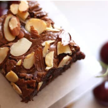 Chocolate Cherry Almond Brownies