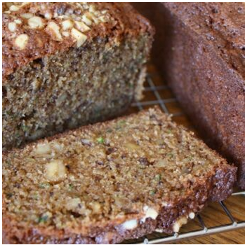 Zucchini Spice Bread with Walnuts and Olive Oil