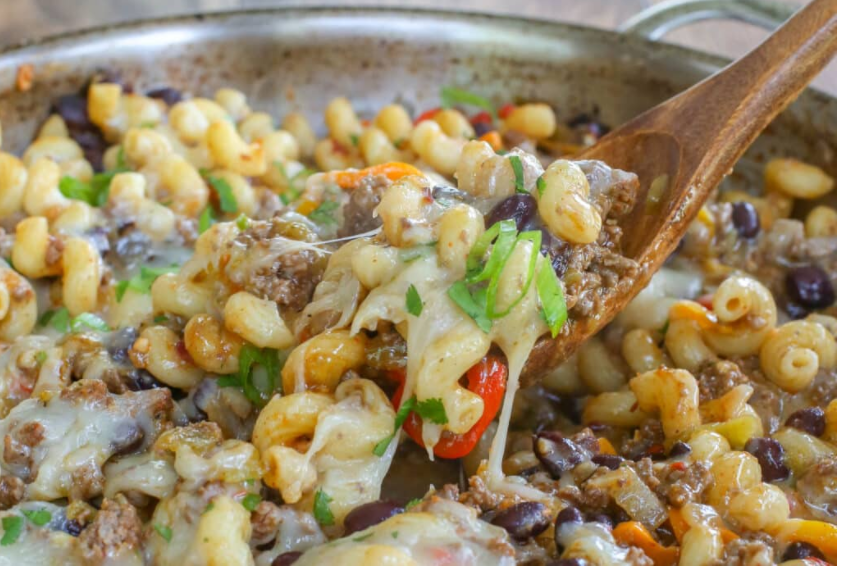 Cheesy Baked Mexican Pasta