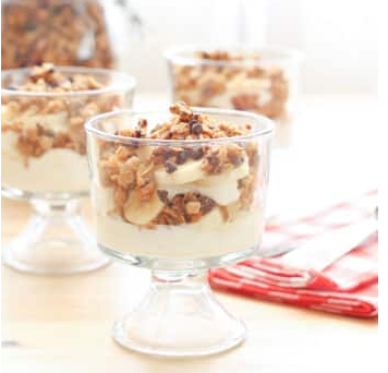 PB Chocolate Chip Granola Parfaits