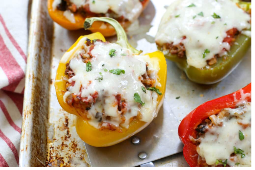 Spicy Italian Stuffed Bell Peppers