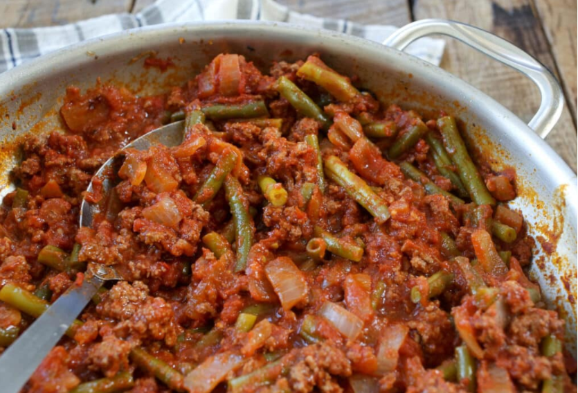 Lebanese Beef and Green Beans