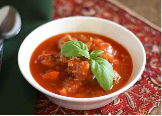 Italian Herb Meatball Soup