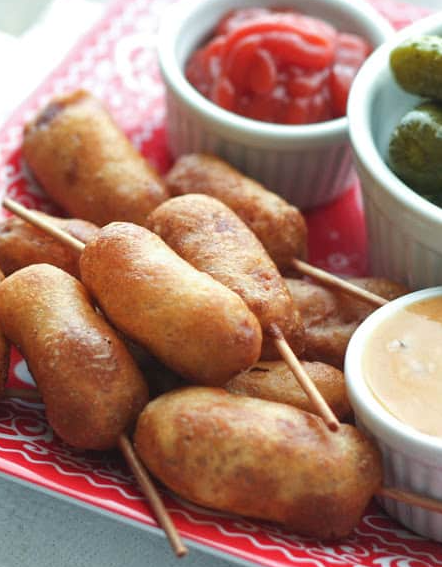 Miniature Homemade Corn Dogs