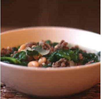 Italian White Bean, Spinach and Beef Soup