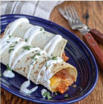 Red Chile Chicken Burritos