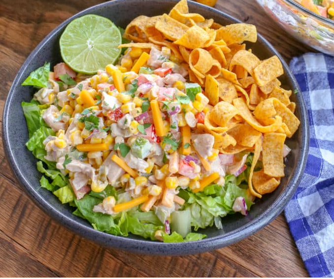 Spicy Frito Salad with Chicken