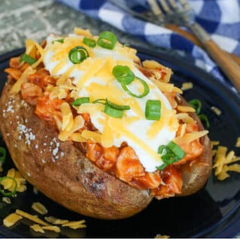 BBQ Chicken Stuffed Baked Potatoes